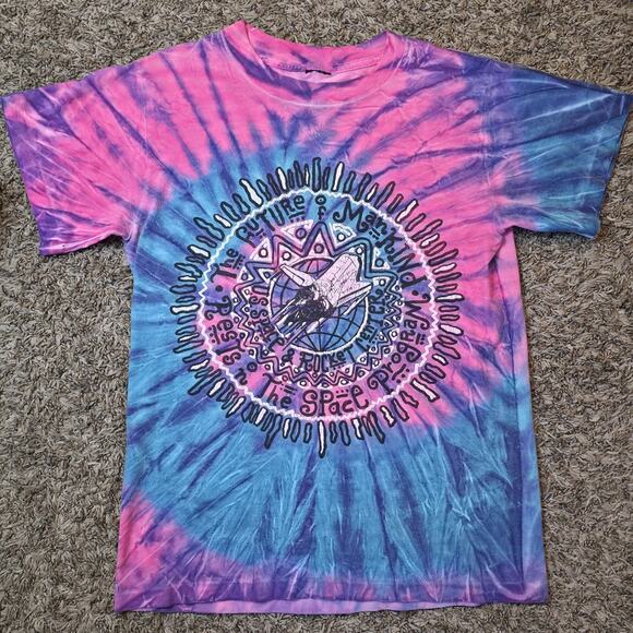 U.S. Space & Rocket Center Shuttles USA Vintage Tie Dye Single Stitch - Picture 1 of 5